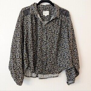 American Eagle floral boho western blouse size Large